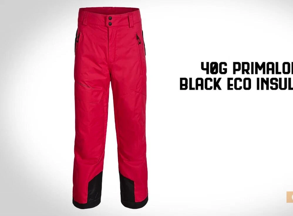 Detailed look at the PrimaLoft® Black Eco insulation material within the pants.