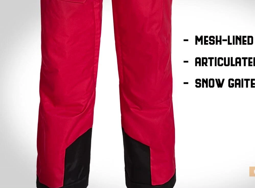 Image emphasizing the attached gaiters to prevent snow intrusion.