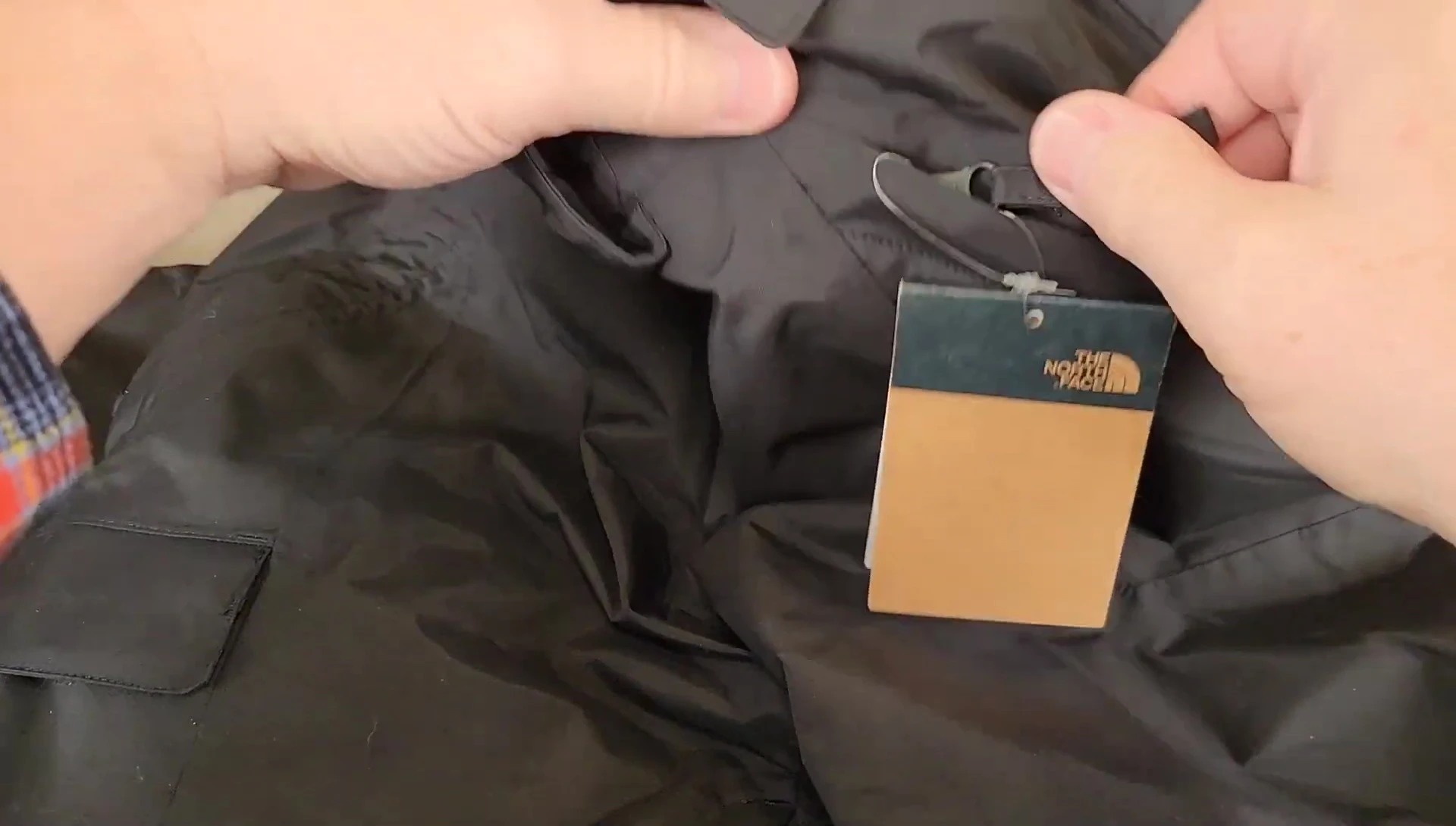 View of the zippered side pockets.