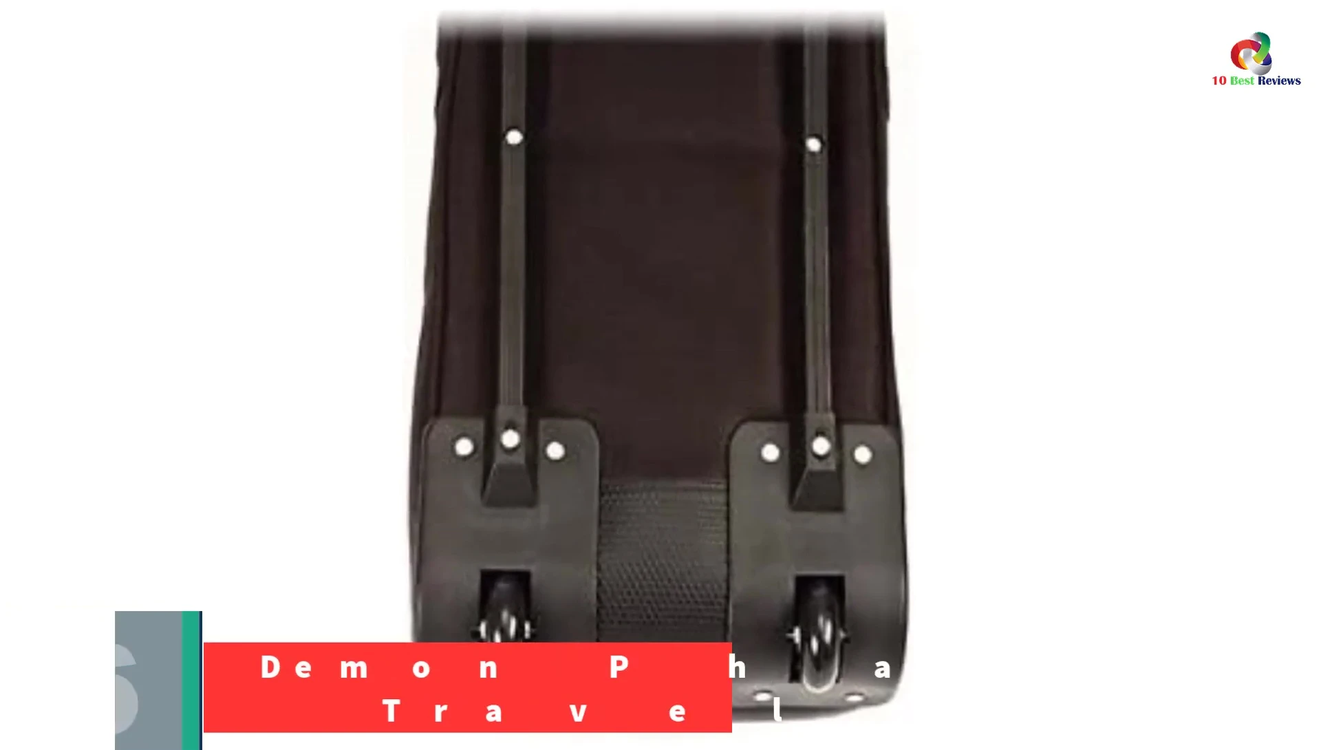 The bag's wheels and handle