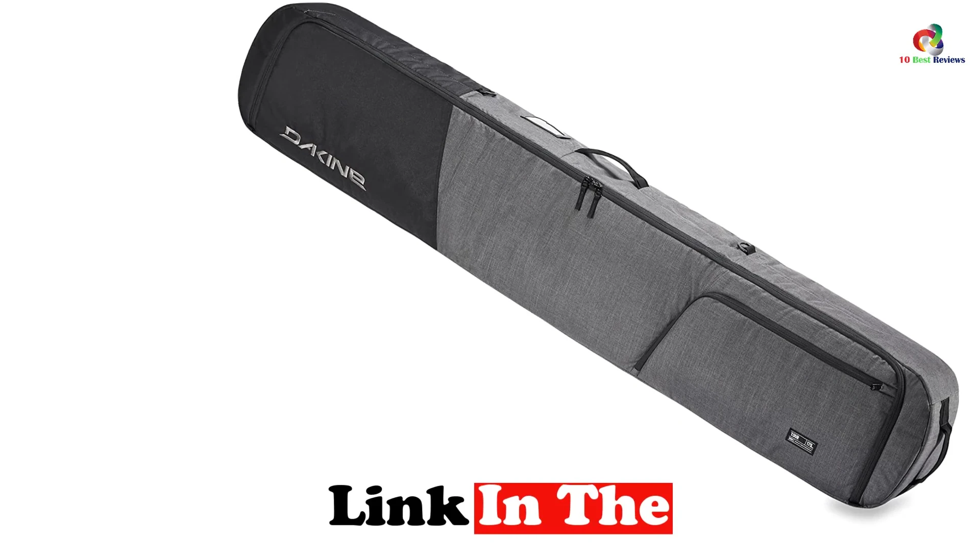 Close-up of the bag's zipper and handles