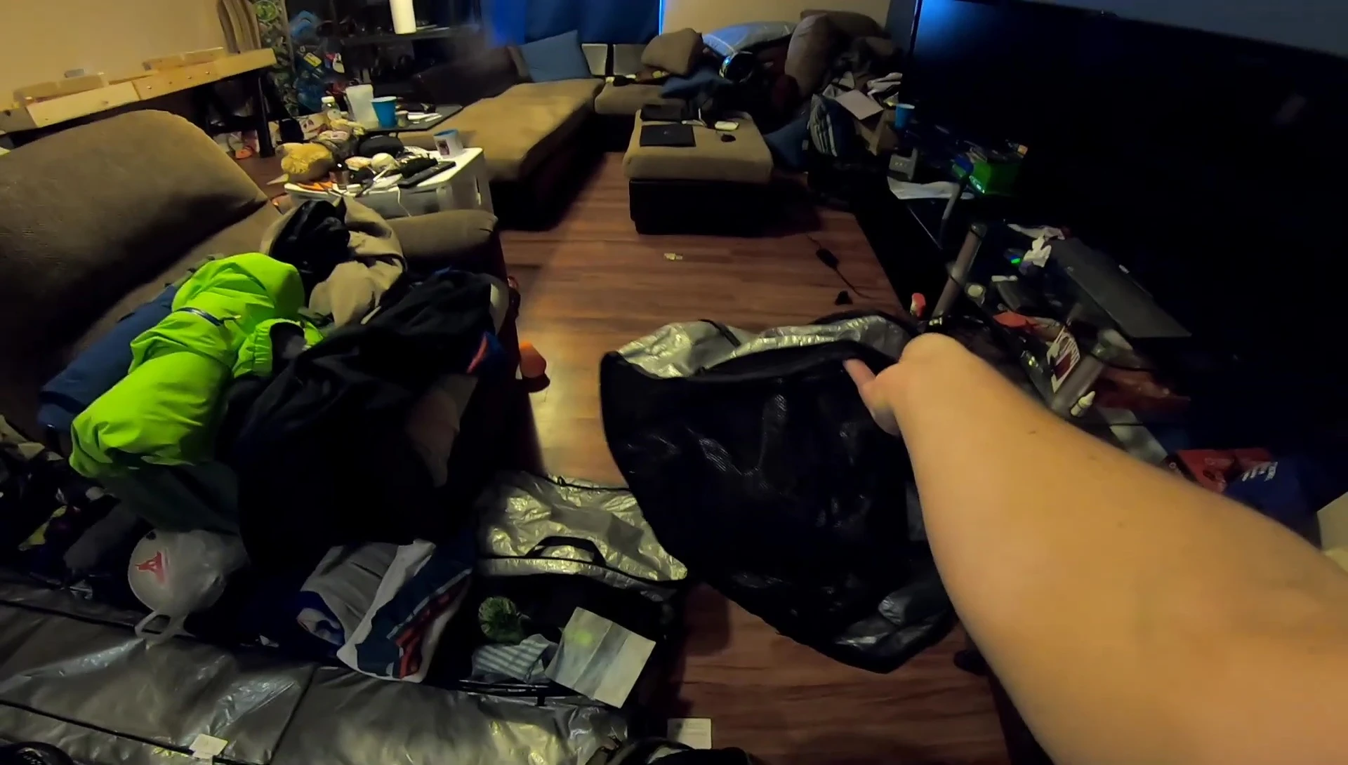The included small bag for separating dirty clothes.