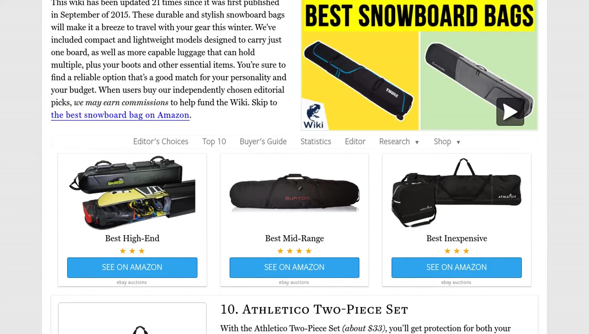 High Sierra Combo snowboard bag
