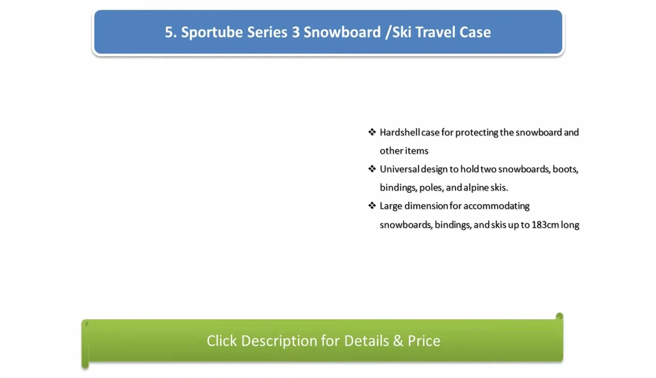 The Sportube Series Three travel case, emphasizing its hard-shell construction.