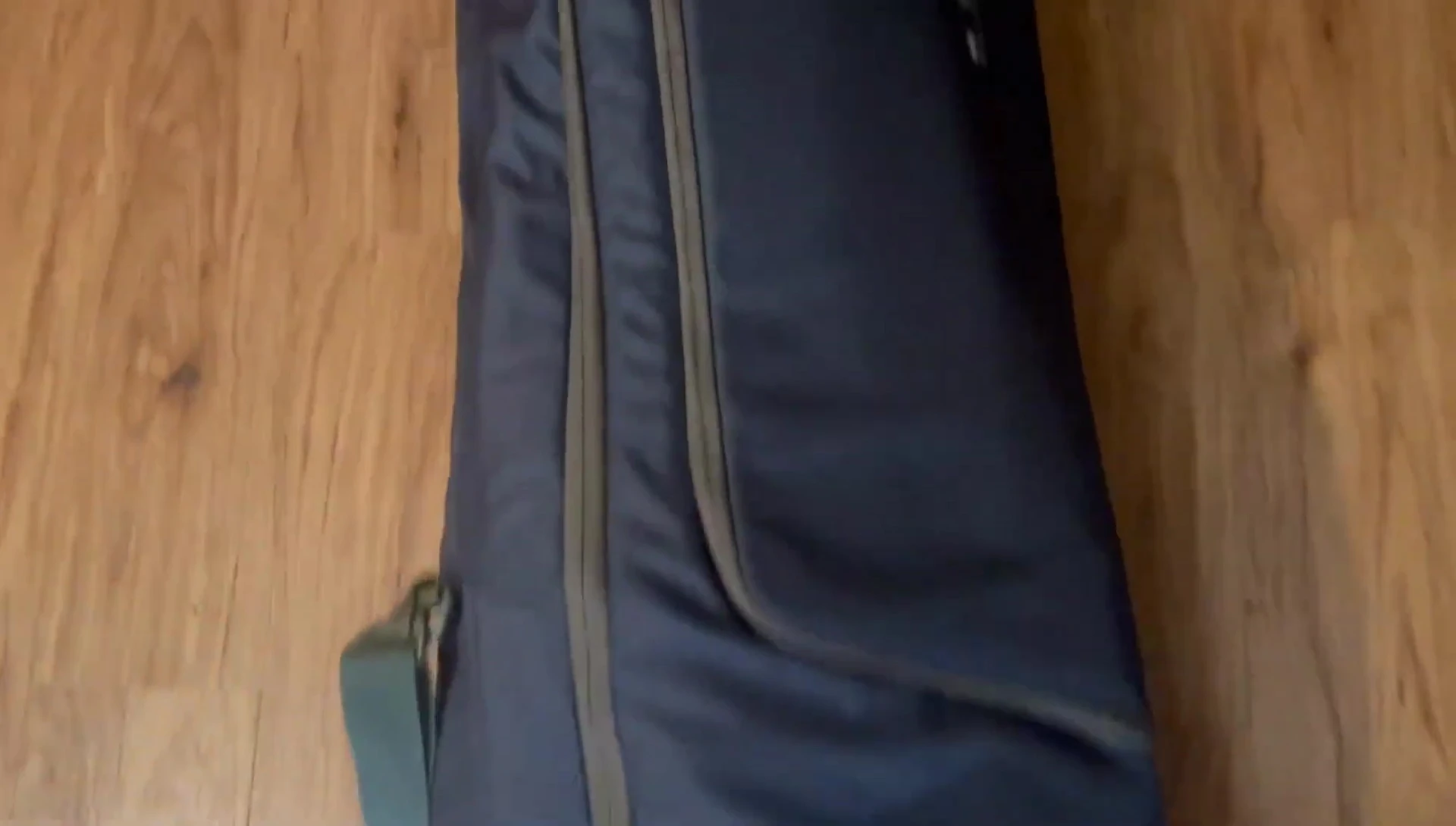 View of the exterior pocket on the bag.