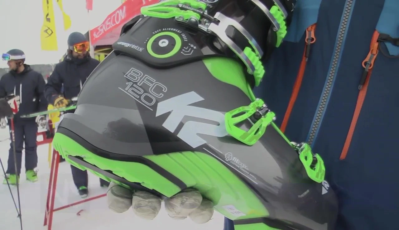 Shot emphasizing the boot's wide fit