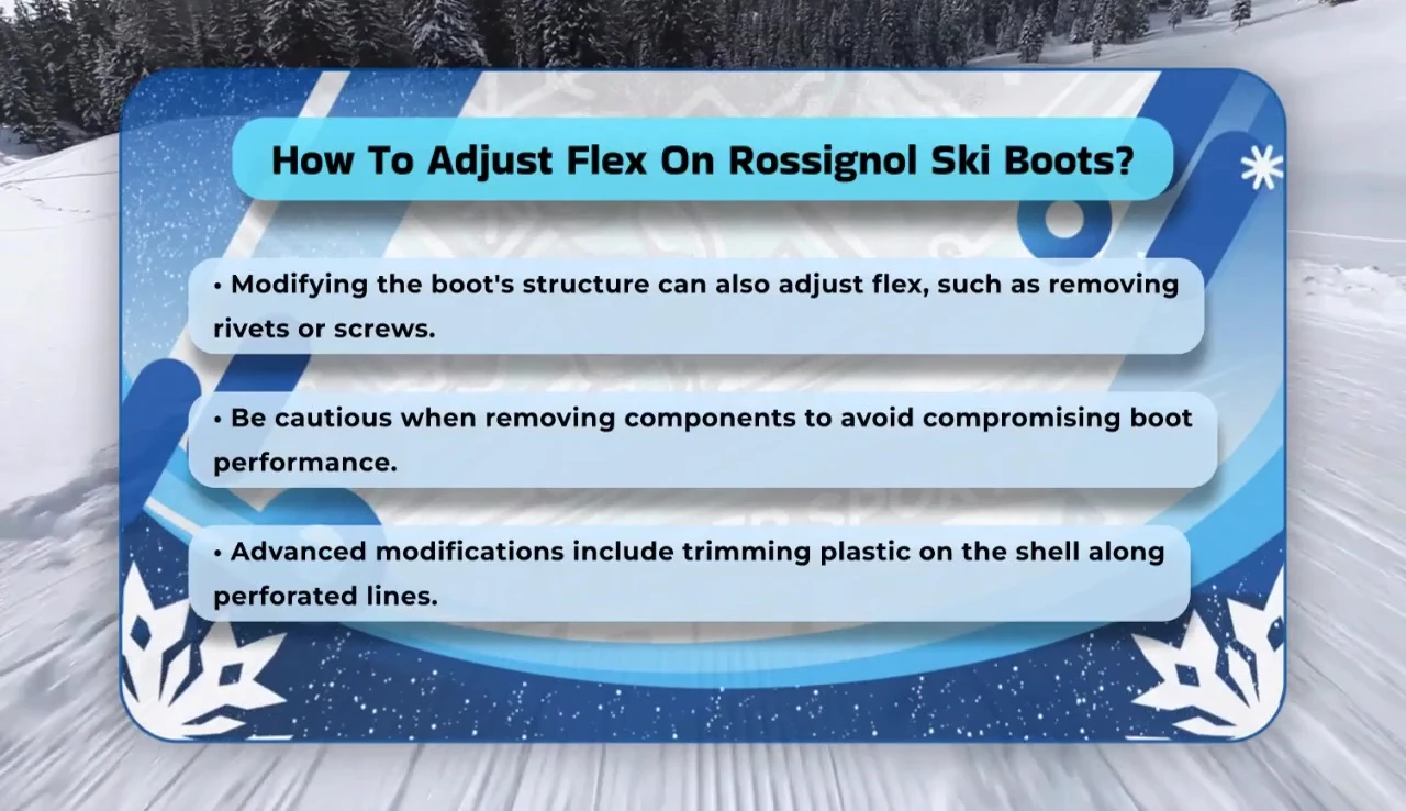 Illustration showing plastic trim lines on a Rossignol ski boot shell.