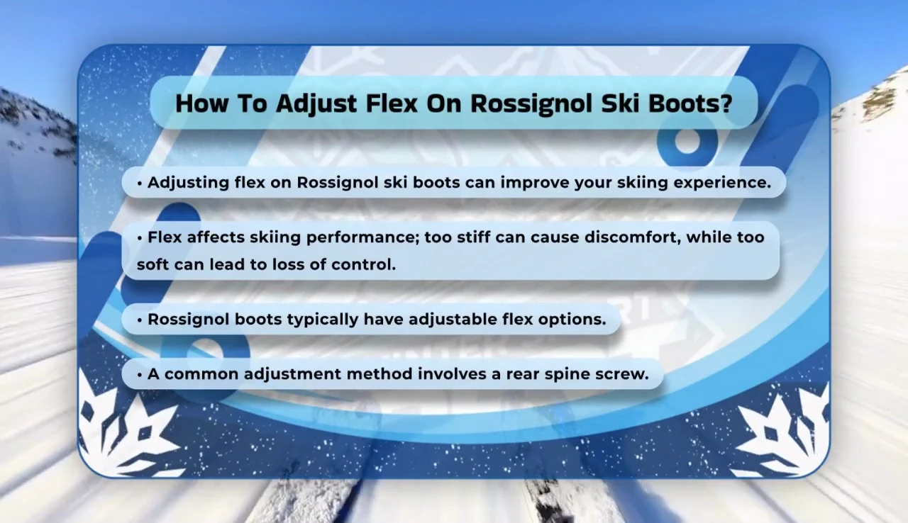Close-up of a Rossignol ski boot, highlighting the flex mechanism.