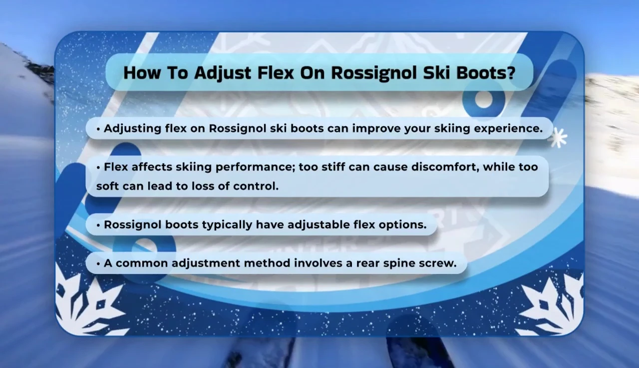Skier struggling to maintain control with a soft boot.