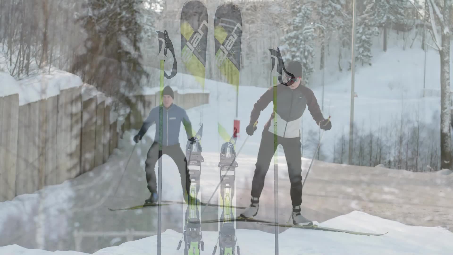 Image showing a skier demonstrating proper balance while skiing.