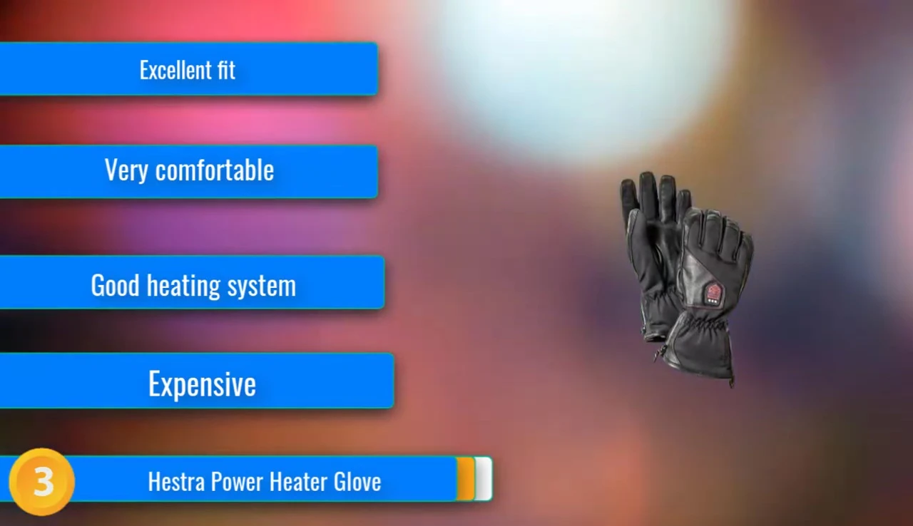 Close-up of the Hestra Power Heater heating element