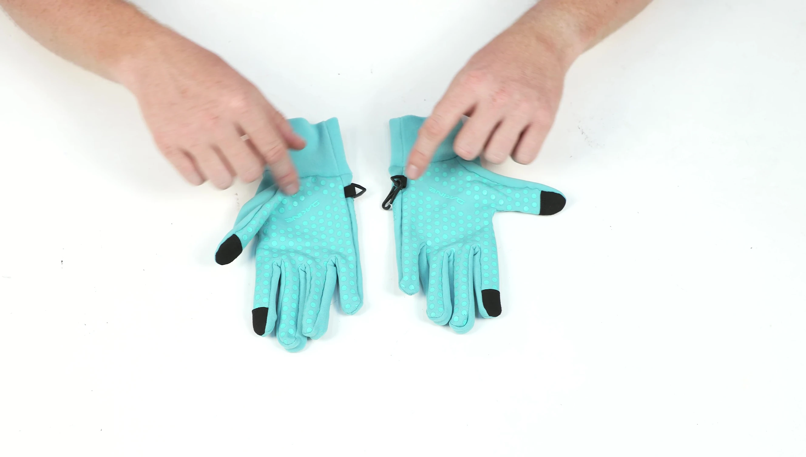 Close-up view of the silicone grip on the palm.