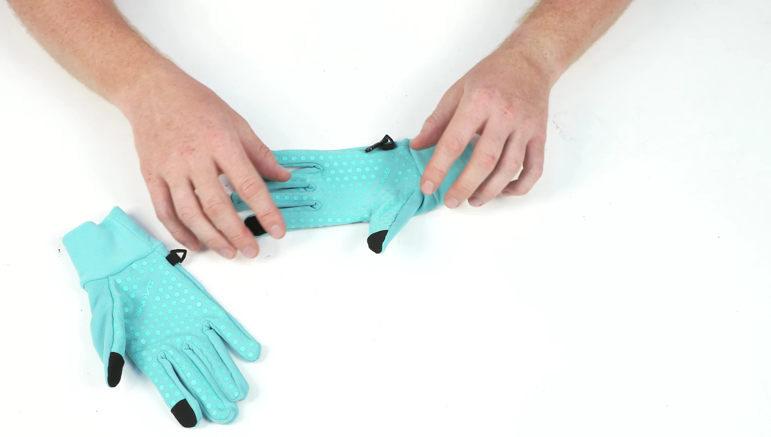 Image showing the different materials used in the glove construction.