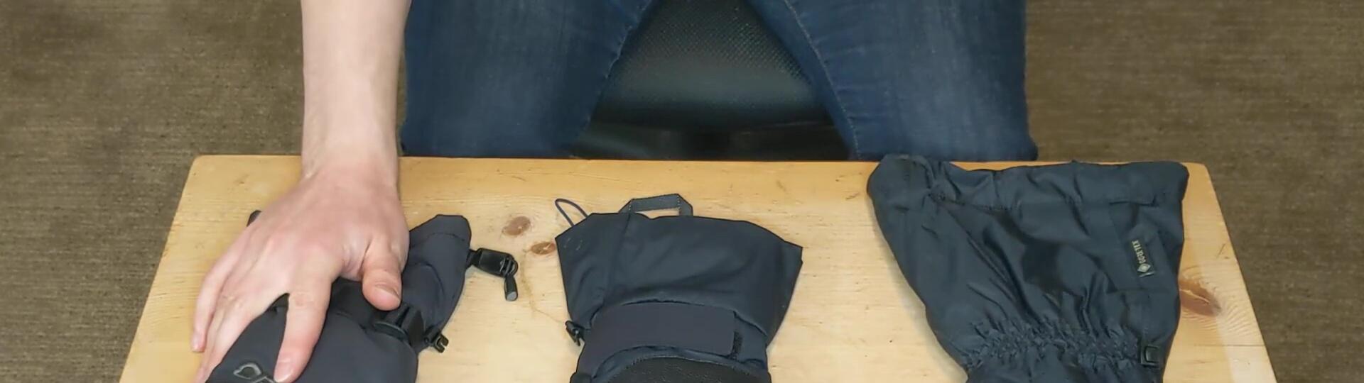 Close-up shot of the Outdoor Research Highcamp 3-Finger Gloves