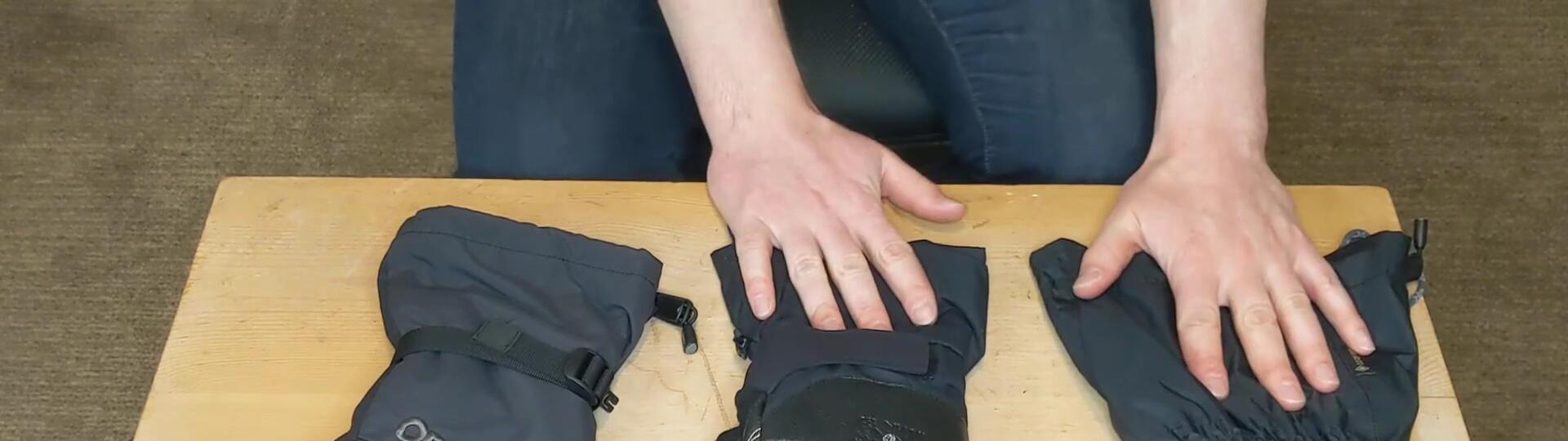 Close-up shot of the gloves.