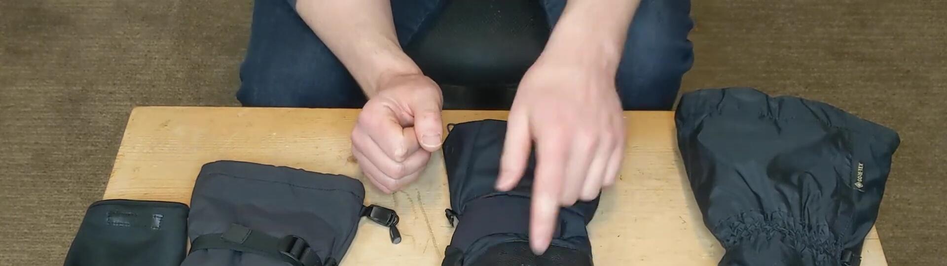 The reviewer holding the Boundary Ridge glove.
