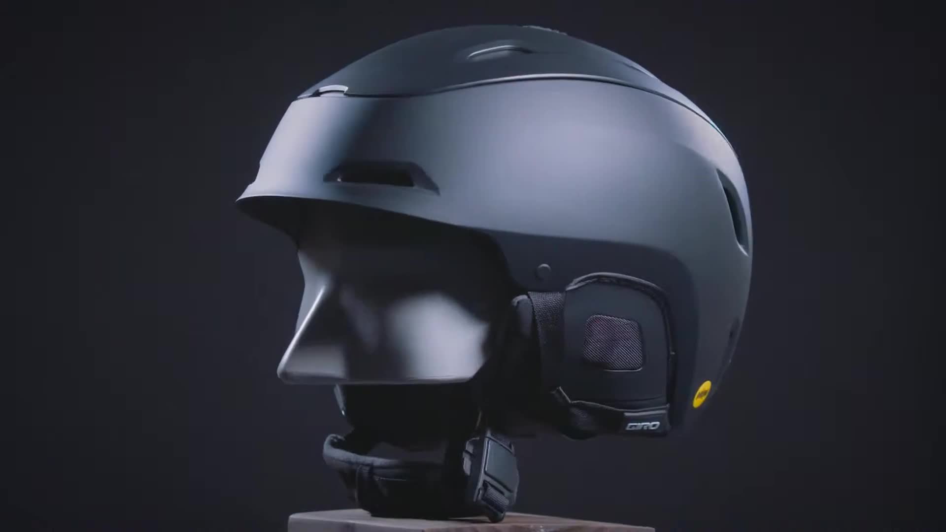 Close-up of the two-piece shell and integrated fit system