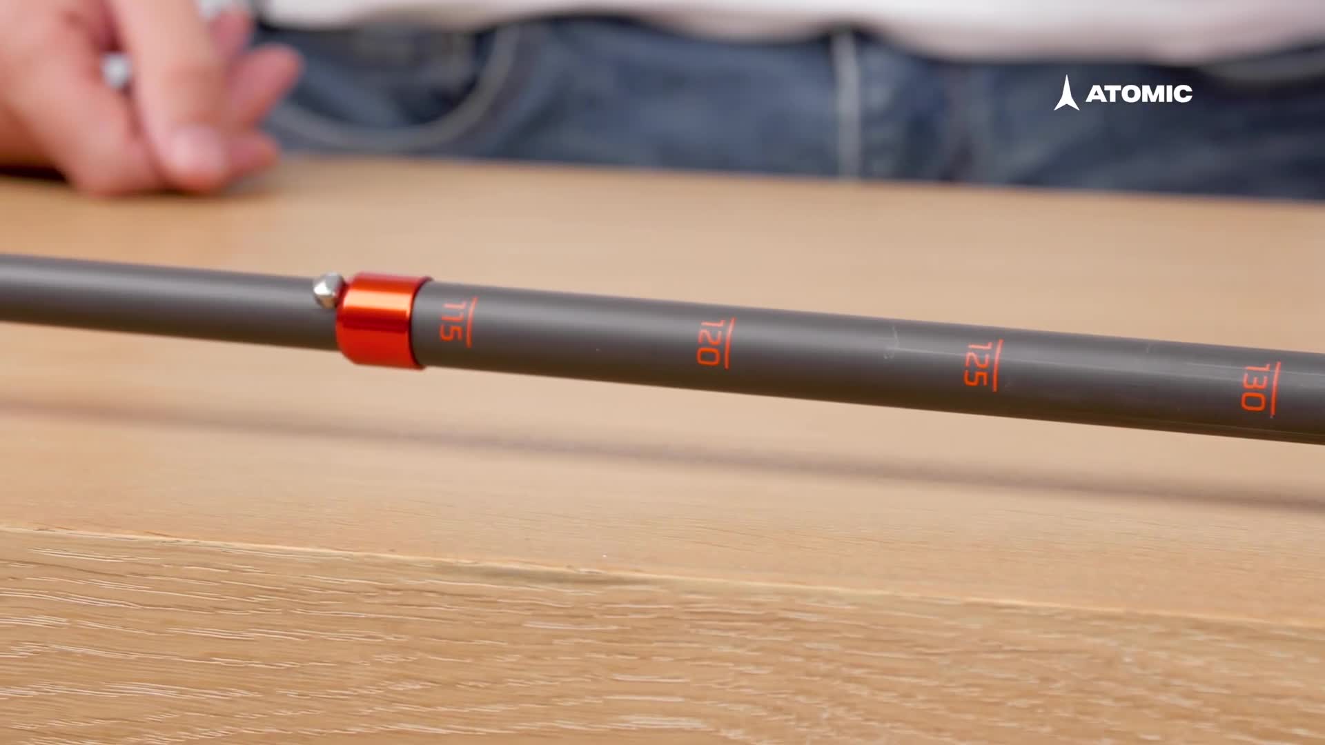Close-up shot of the carbon poles highlighting their robust construction