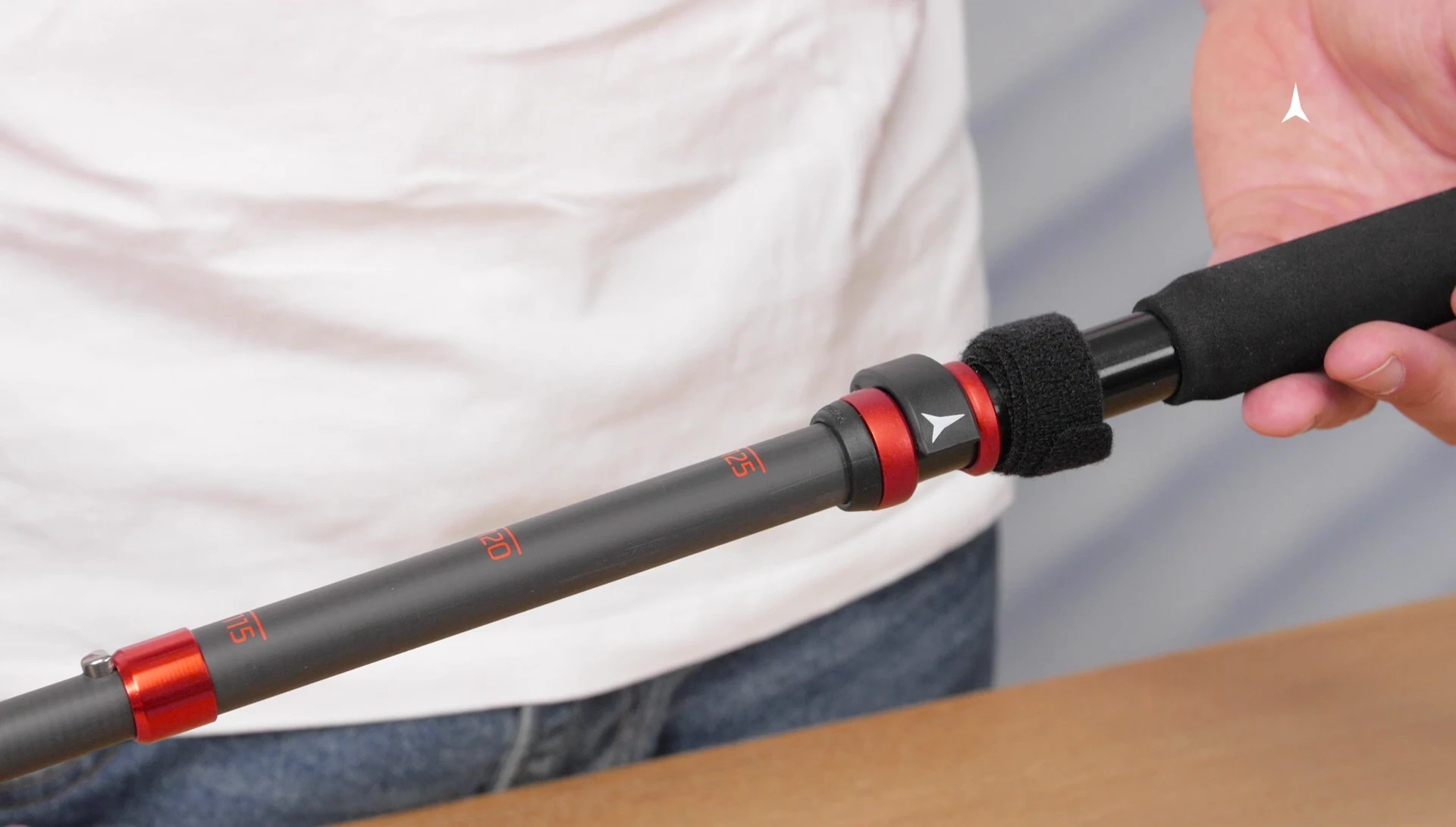 Close-up of the foldable mechanism
