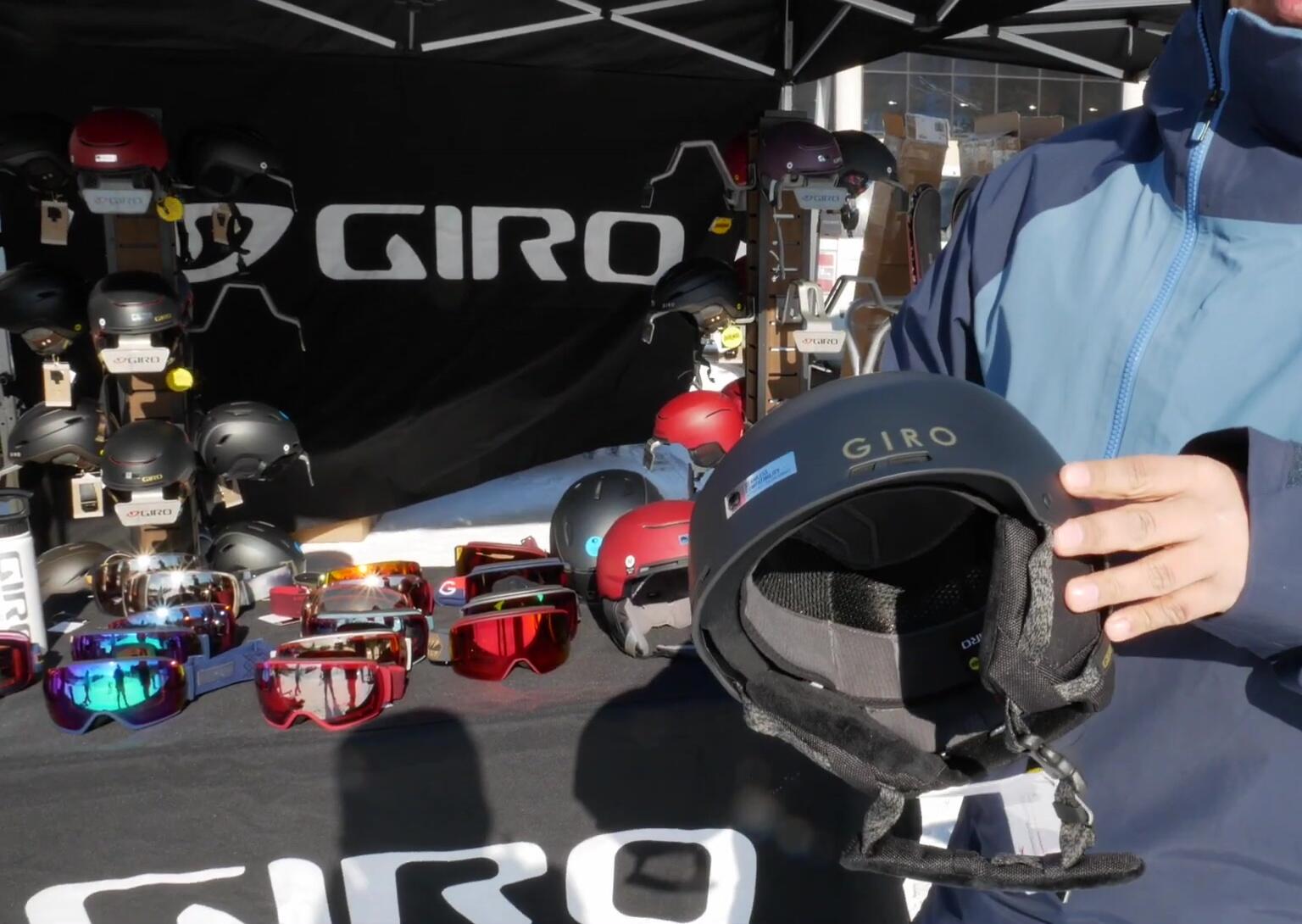 The Giro Emerge helmet shown with emphasis on its design and Olympic connection.