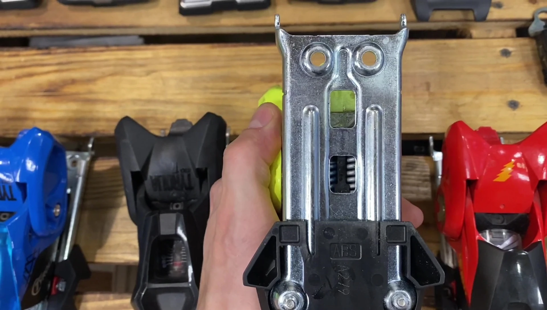 Close-up of the iron bracket on the Attack 18