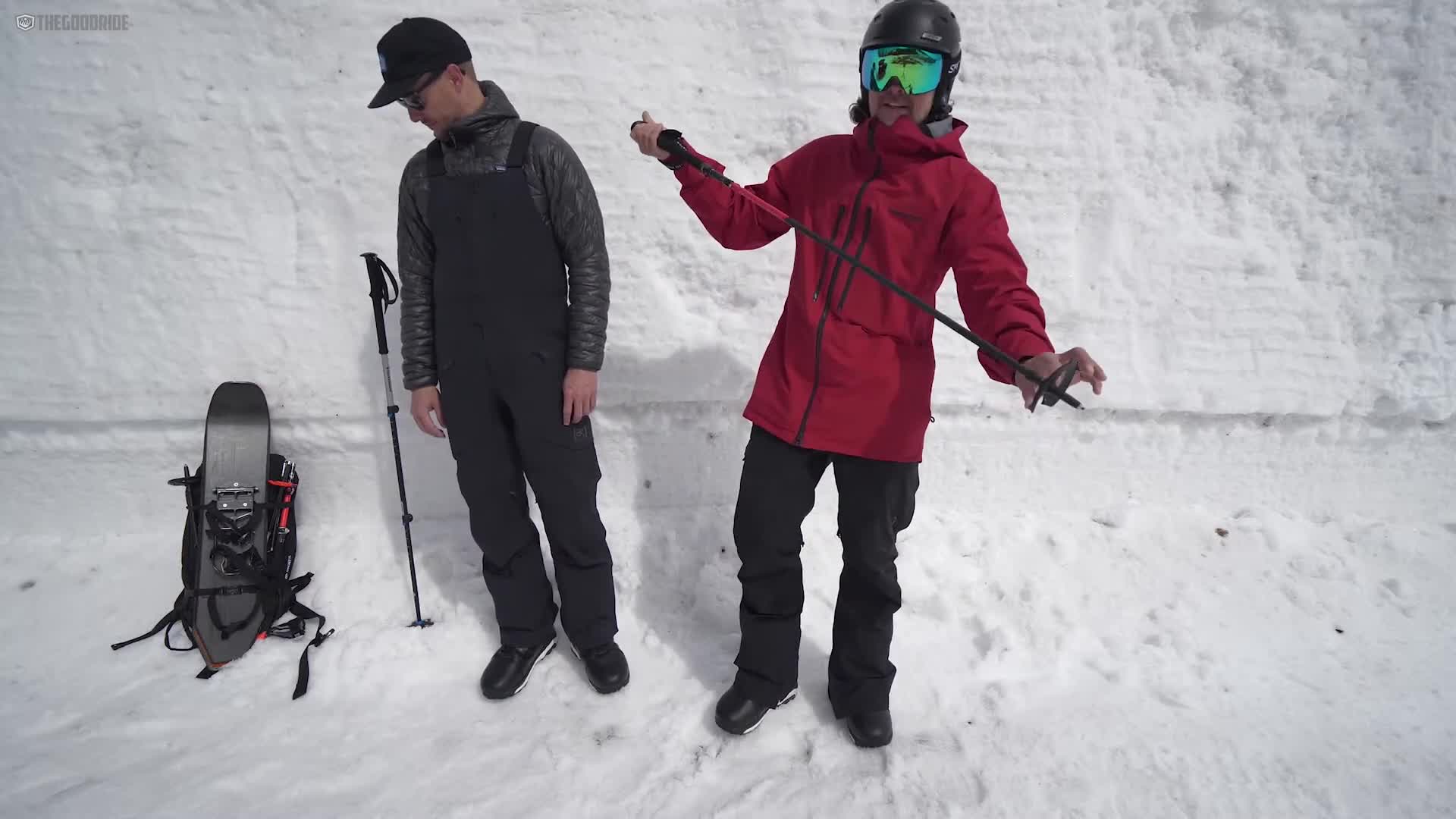 A shot focusing on the style of backcountry travel