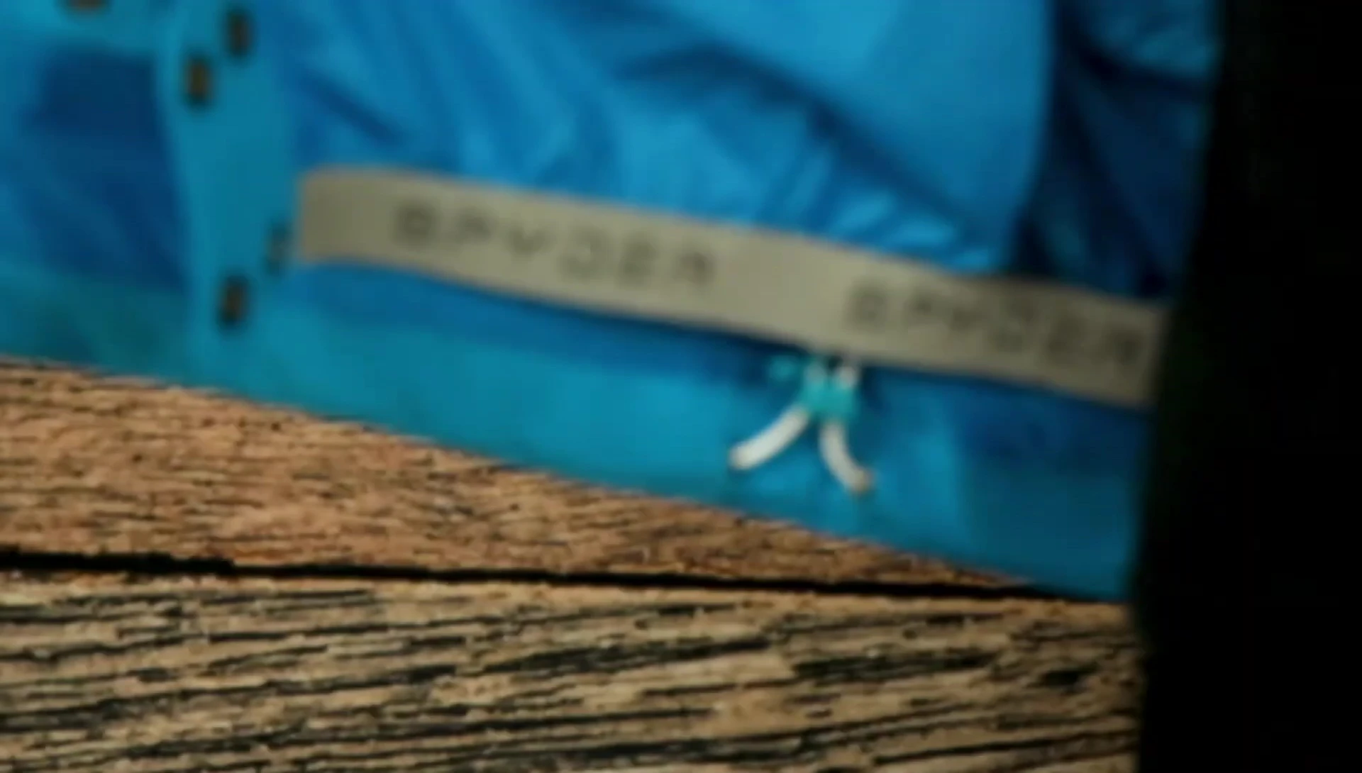 Close-up of the powder skirt and drawcord hem