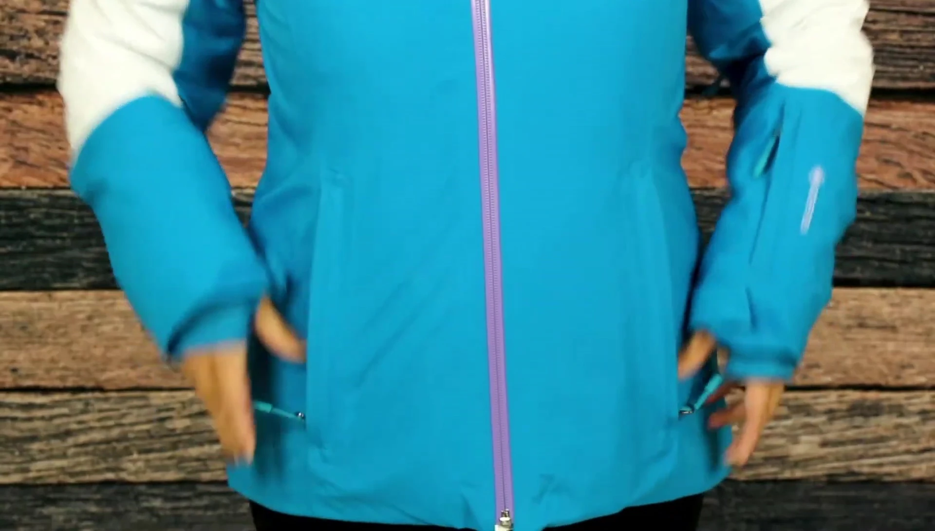 View of the various pockets on the jacket