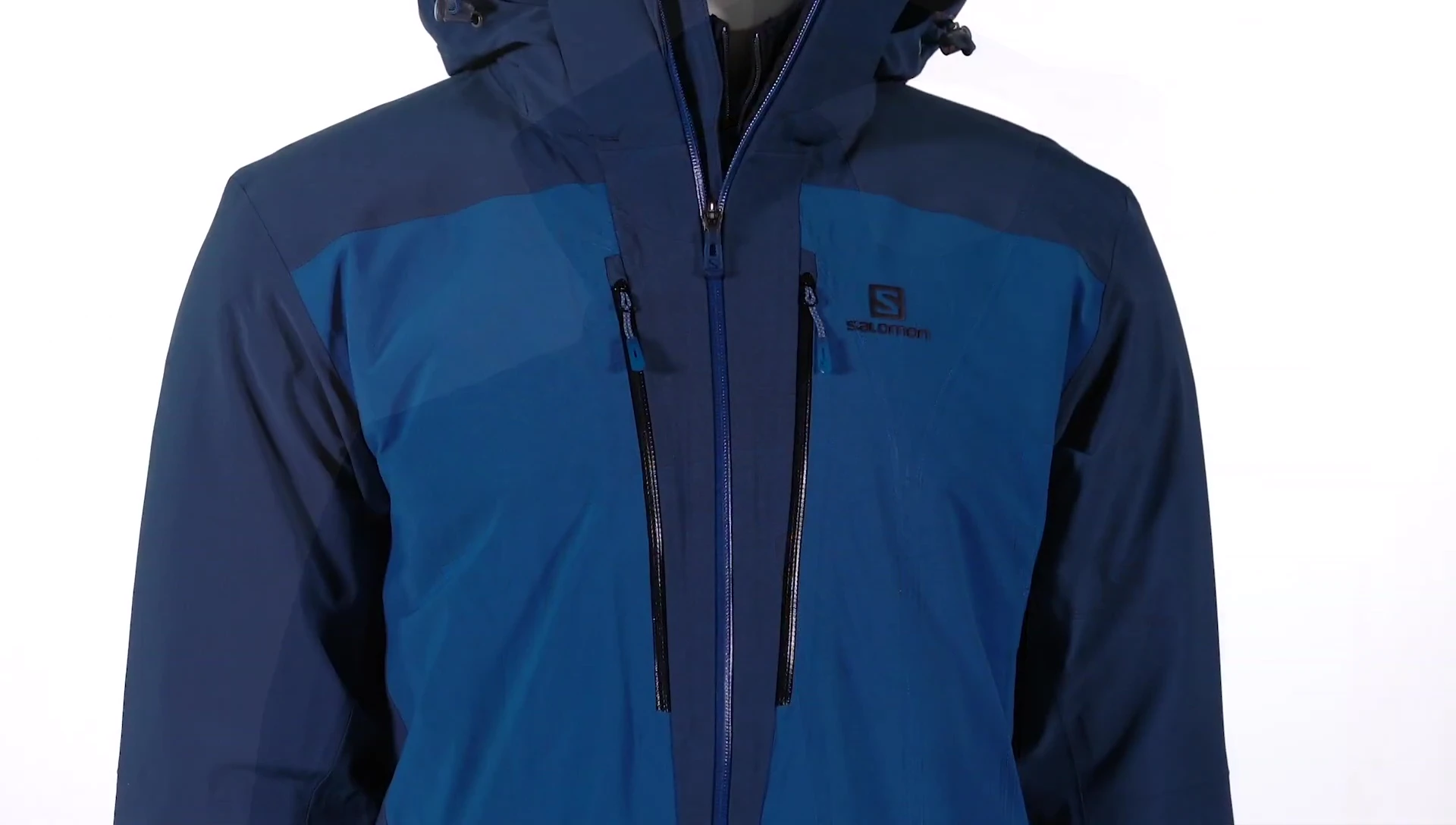 Shot of the jacket's upper chest pockets.