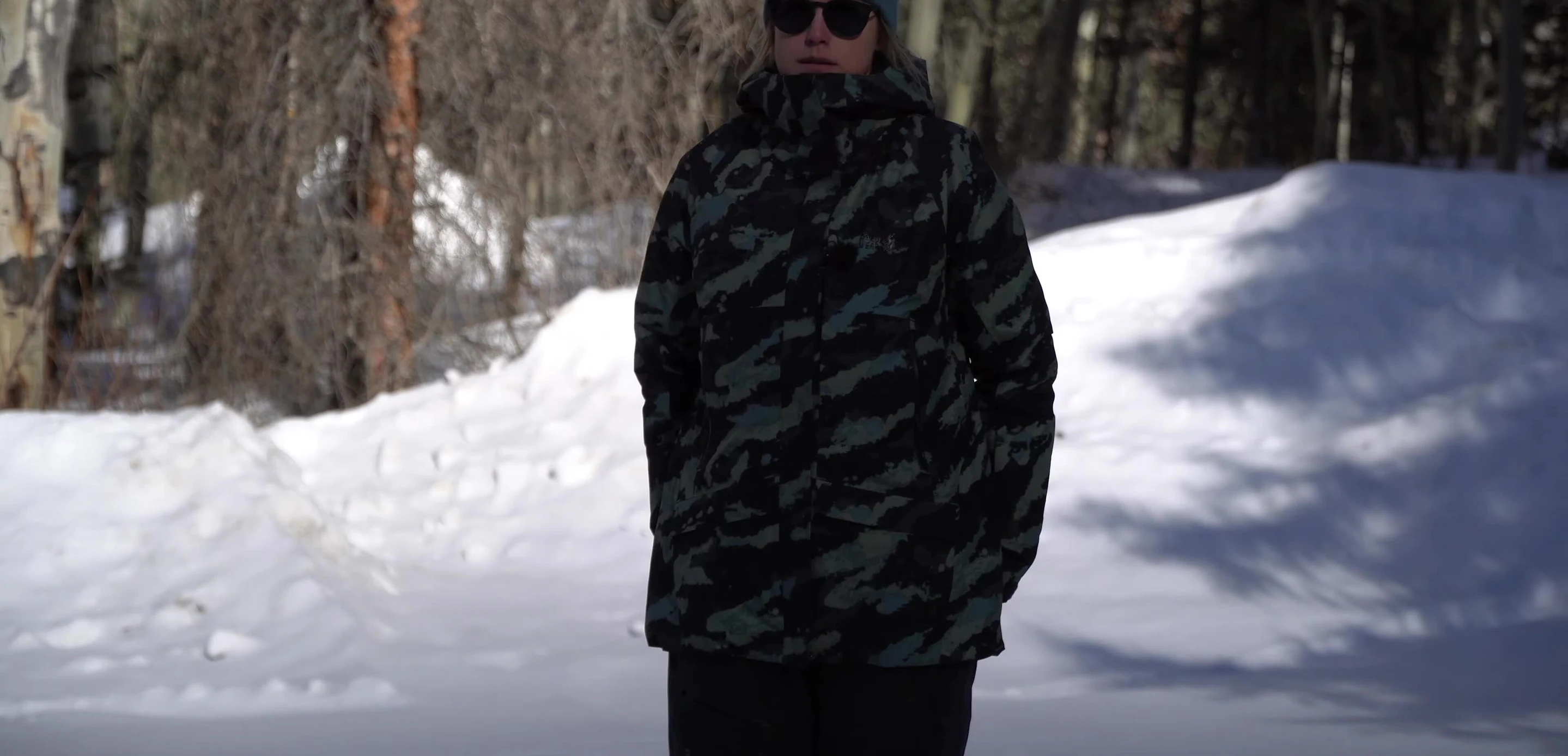 Shot showing length of the jacket.