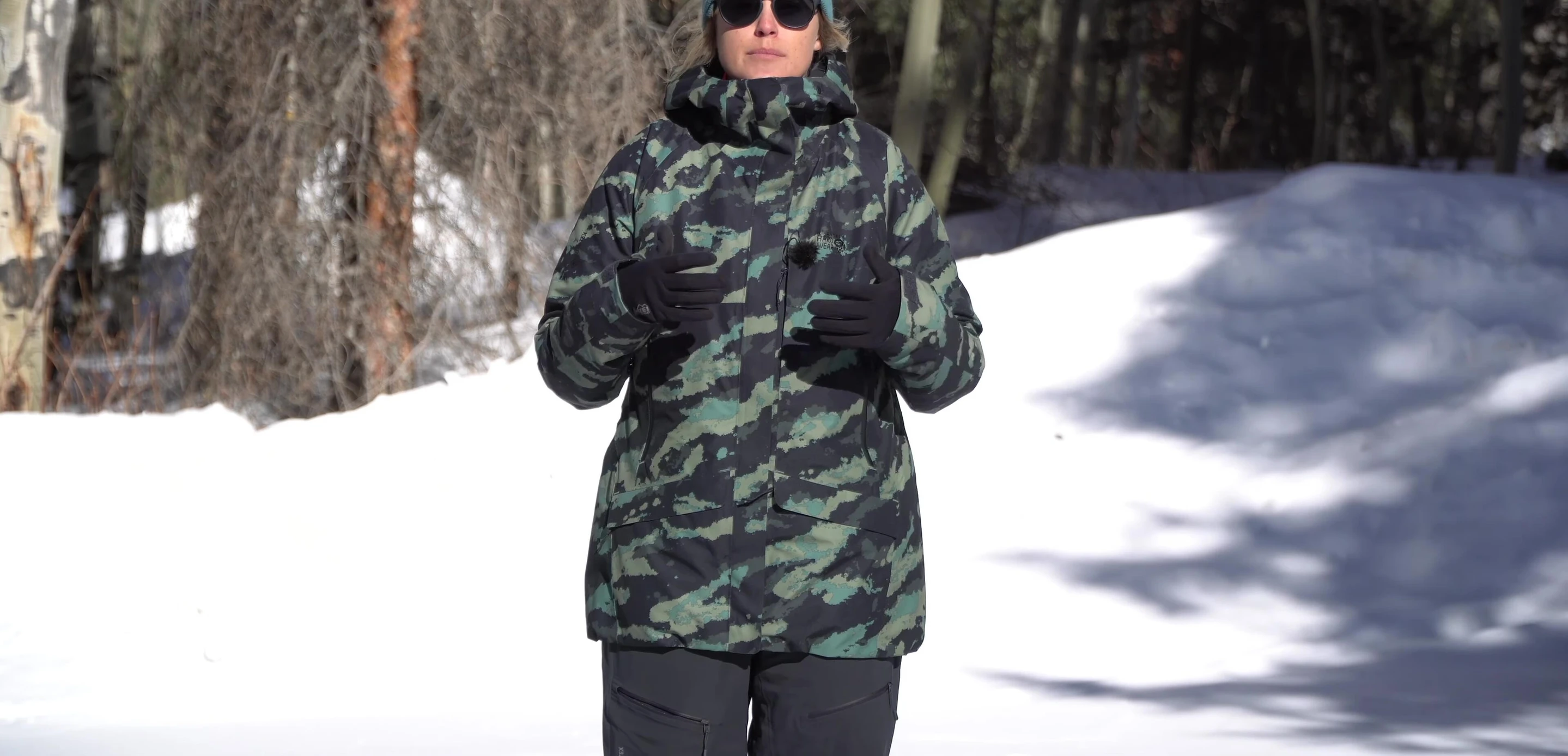 The reviewer demonstrating layering.