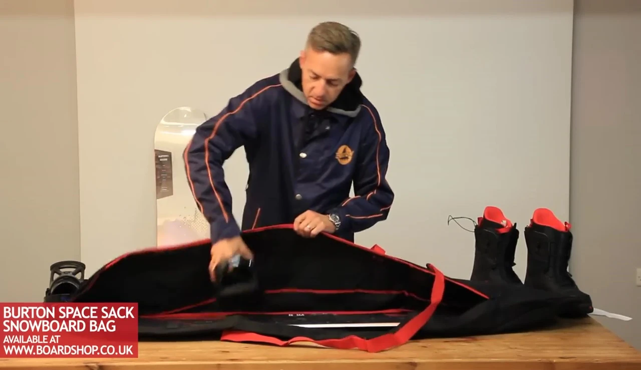 View of the storage compartments within the Space Sack