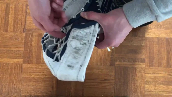 Add weights (optional) to further secure the puck and maintain pressure.