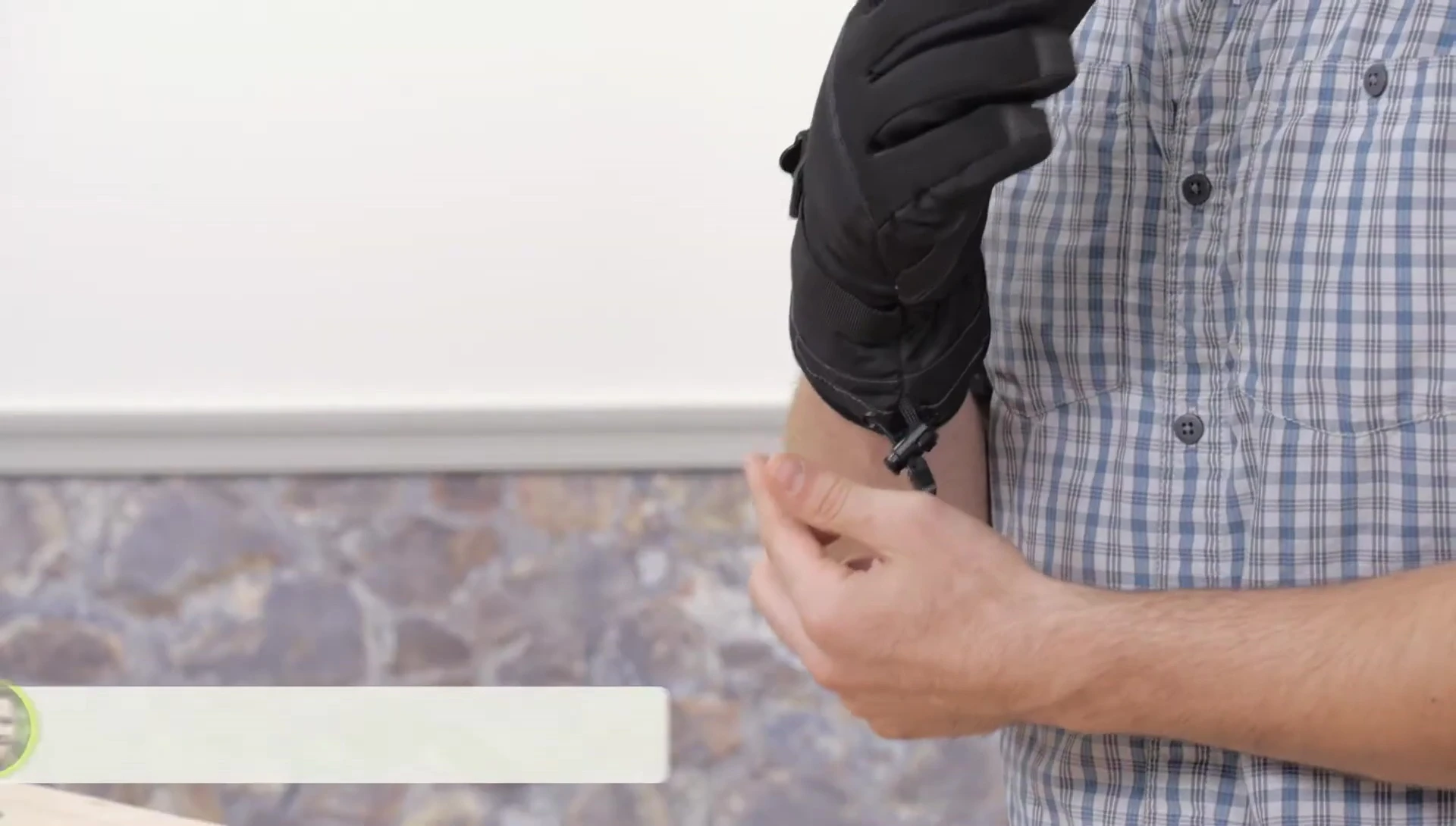 Close-up of the drawcord system at the wrist