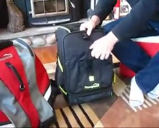 Demonstrating the helmet compartment