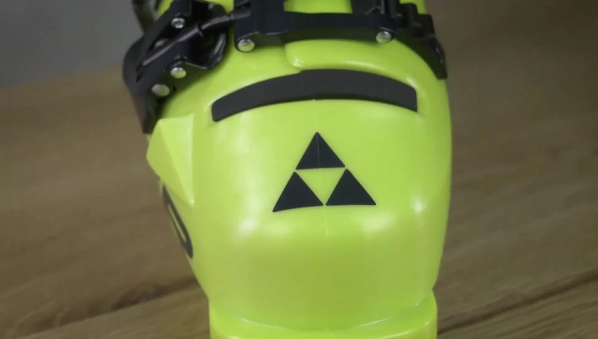 Highlighting the boot's dimensions and fit.