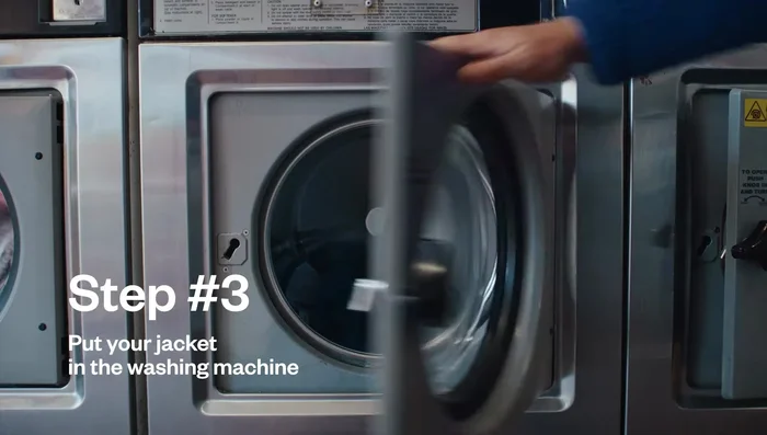 Set washer to a small cycle size, warm temperature, and regular wash cycle.