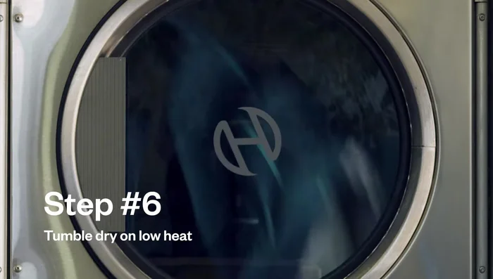 Dry your jacket in a dryer on low heat. If you don't have a dryer, proceed to the ironing step.