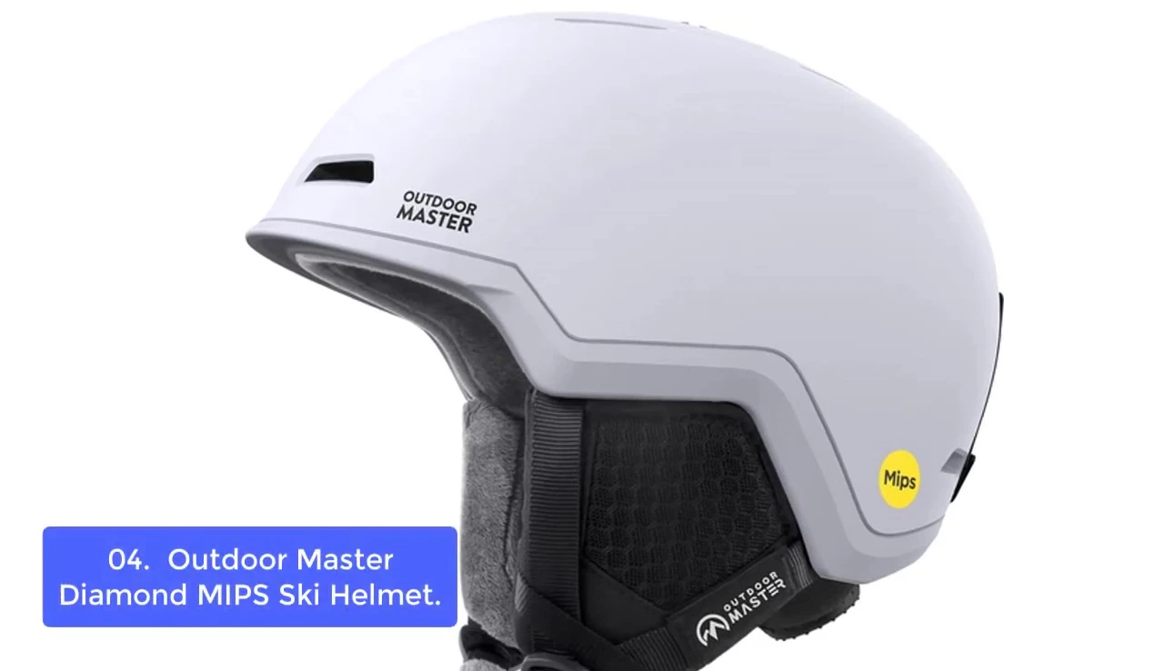 Outdoor Master Diamond MIPS ski helmet showcasing its ventilation and design.