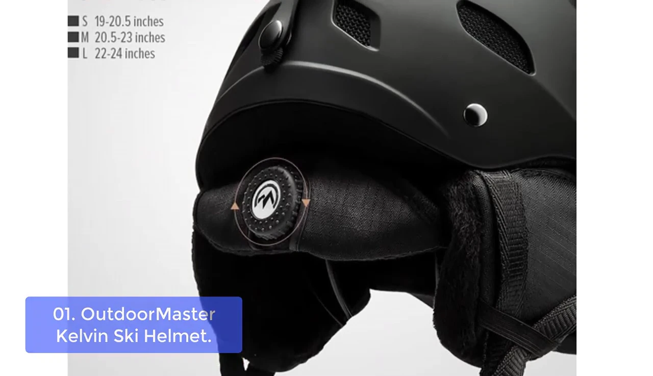 Close-up shot highlighting the comfortable material of the Outdoor Master Calvin helmet.