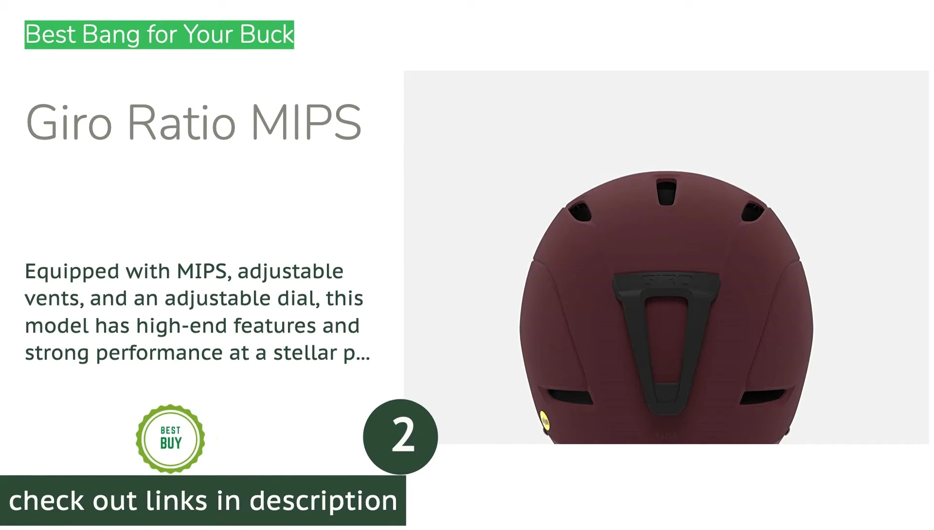 The Giro Ratio MIPS helmet shown