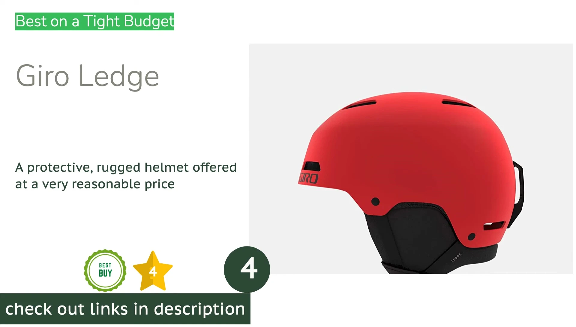 Showing the simple and stylish design of the Giro Ledge