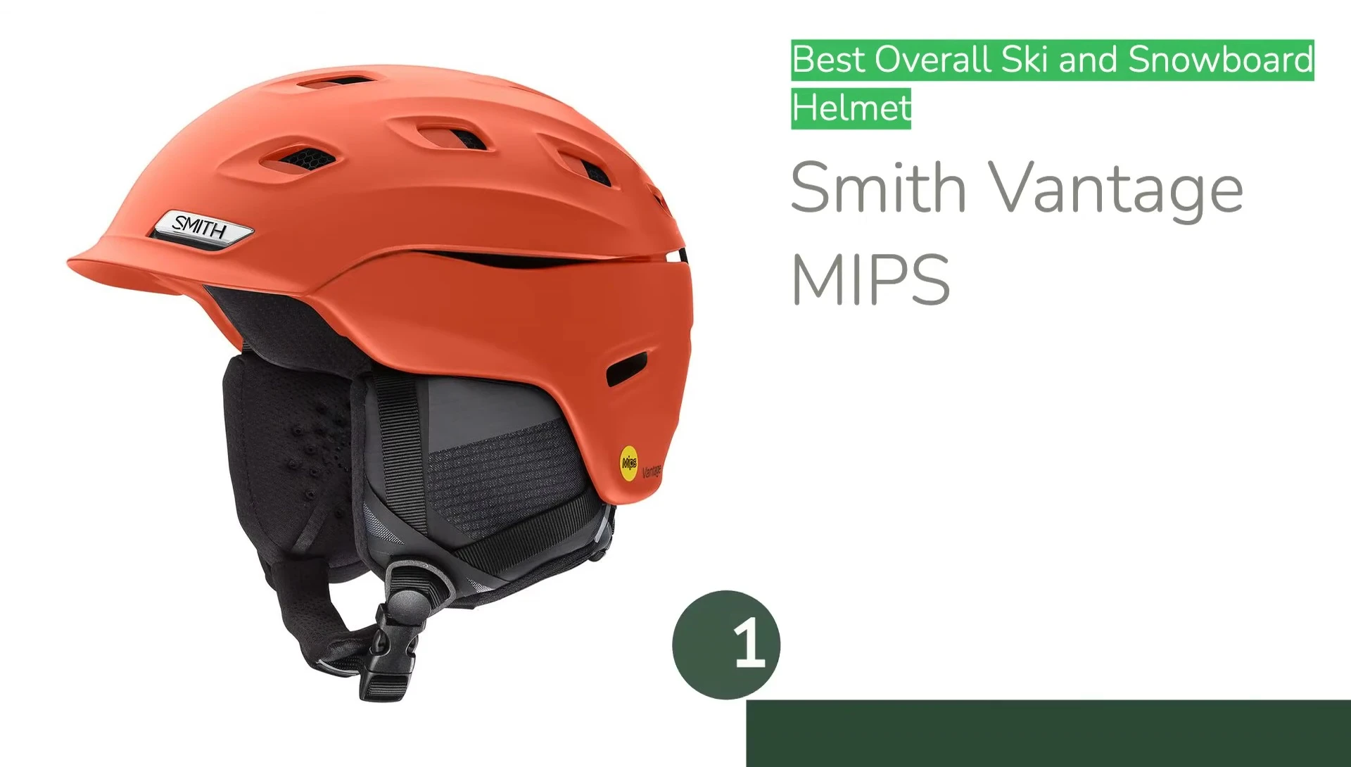 Close-up of the Smith Vantage MIPS helmet