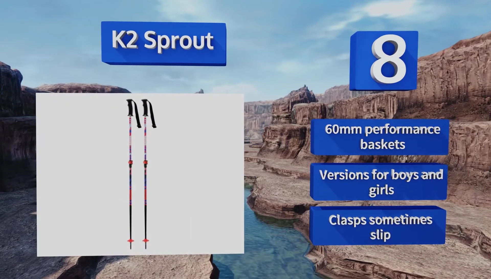 Close-up shot focusing on a specific technological feature of a ski pole.