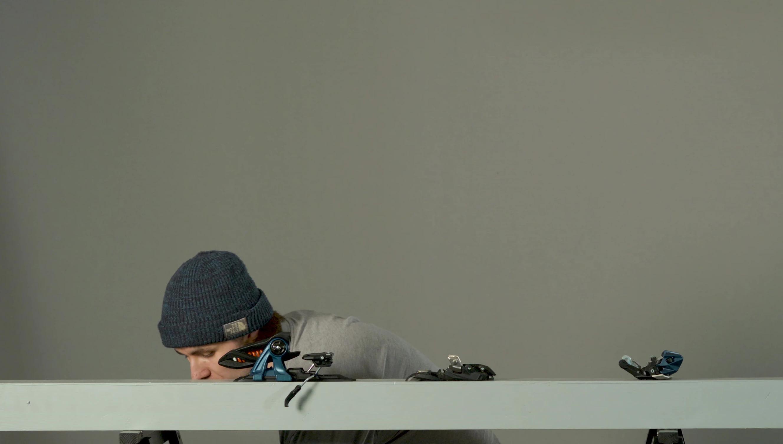 Demonstration of the binding in touring mode, highlighting its efficient uphill performance.