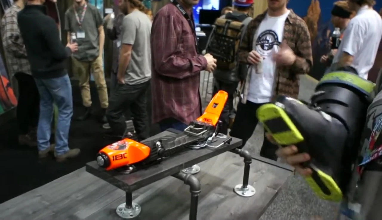 A shot illustrating the ease of use, similar to tech bindings.