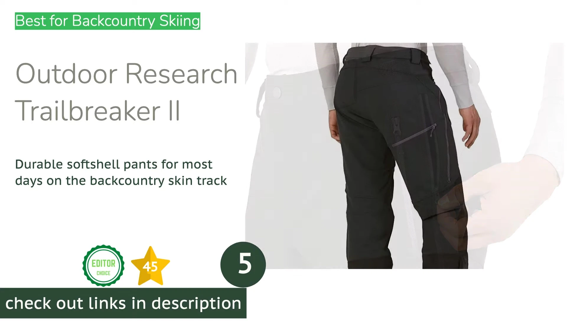 Detail highlighting the soft shell material and lower leg waterproof panels