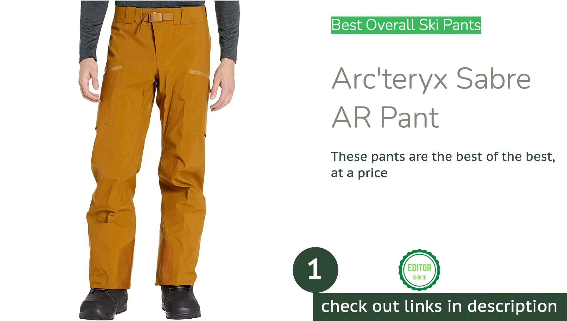 Close-up of the Arcteryx Sabre AR Pant