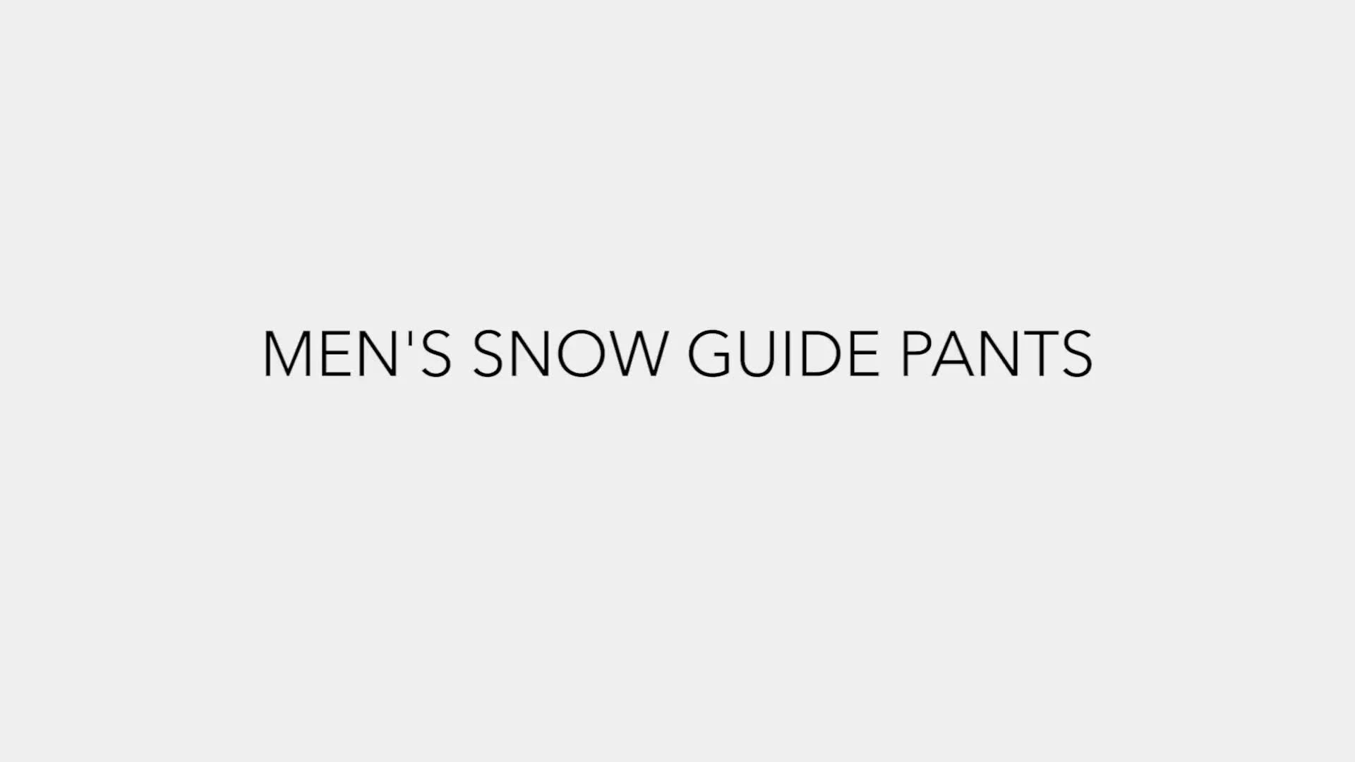 Close-up shot of the Patagonia Men's Snow Guide Pants highlighting their design for backcountry riders.