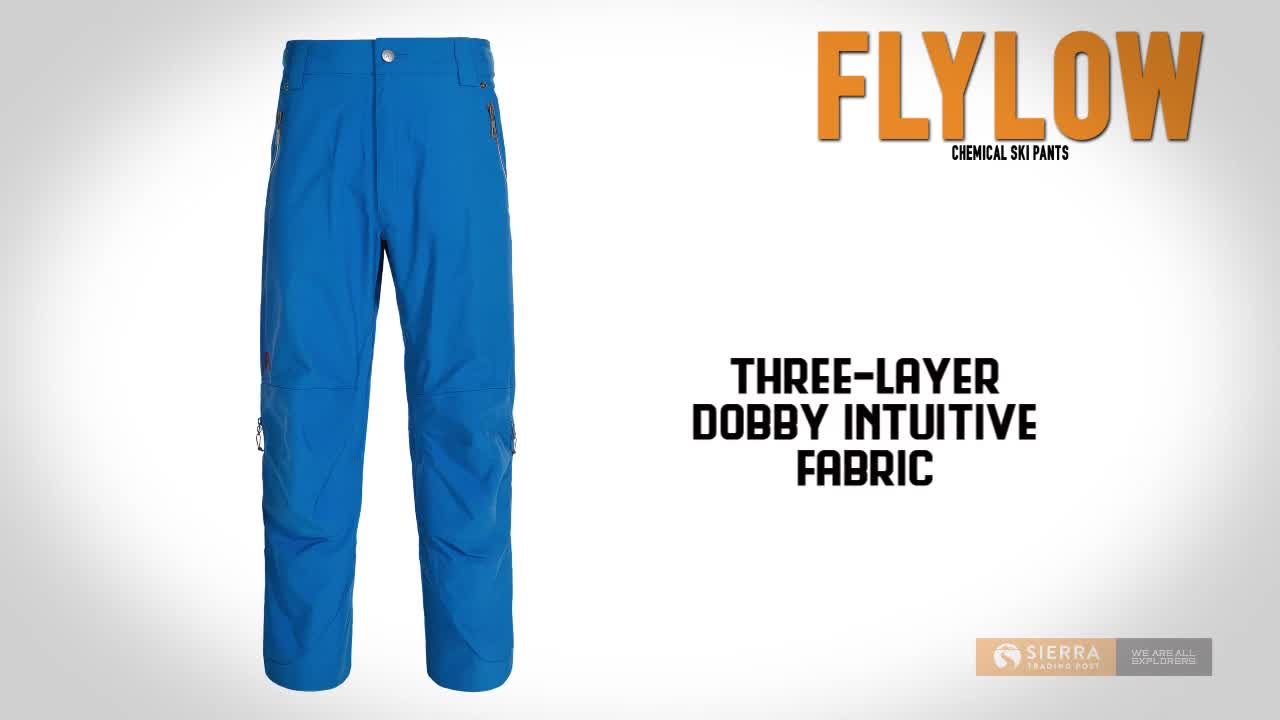 Close-up of the Flylow Chemical Ski Pants fabric, highlighting its three-layer construction.